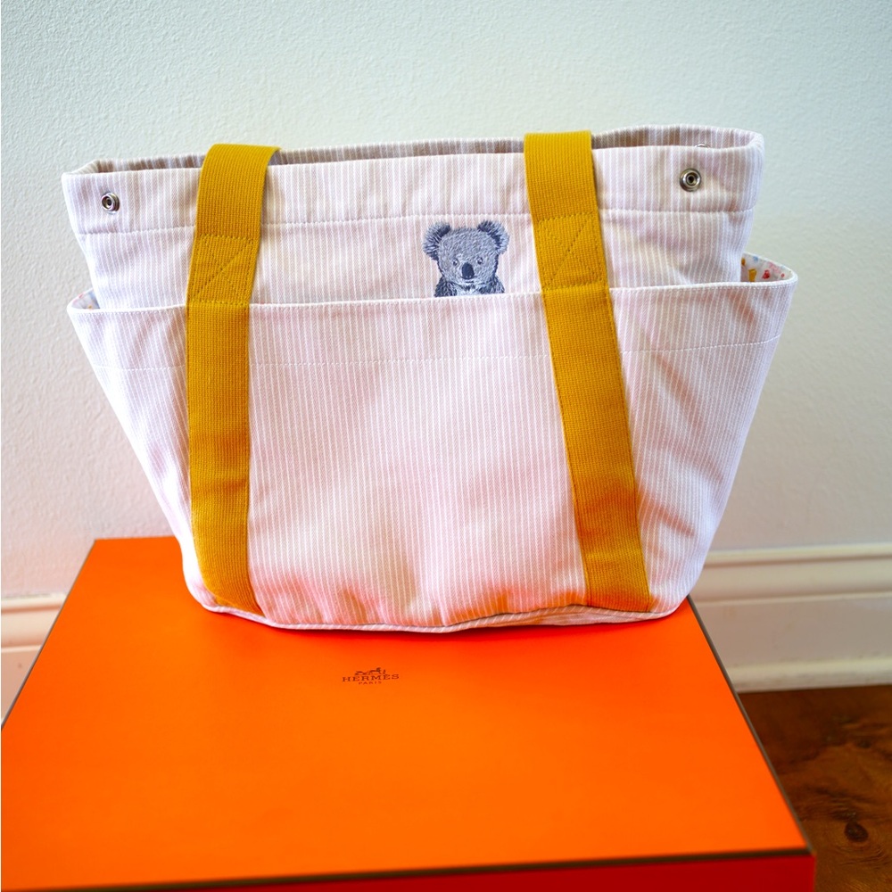 Hermes Passe-passe Nappy Bag Yellow Beige